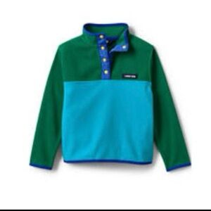 Lands' End Kids' Heritage Fleece Snap Neck Pullover - Sz Small